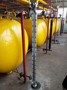 liquid level in liquid ammonia storage tank
