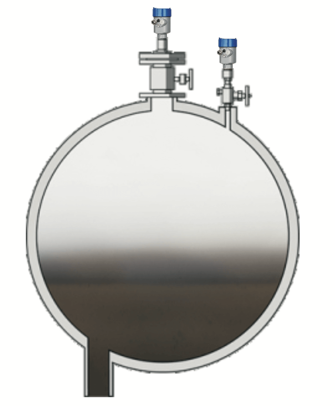 Propane spherical tank liquid level and pressure measurement